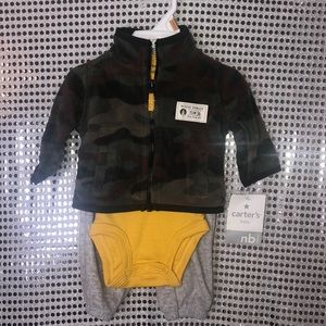 (NWT) #Carters 💛 Newborn 💛 3 Piece Camo Set 💛